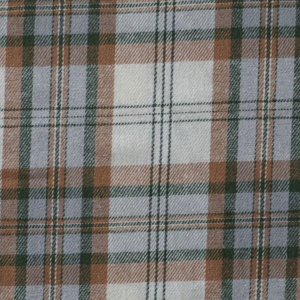 Flanell Baumwolle Karo beige grün